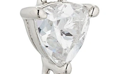 Nadri Gwen Cubic Zirconia Linear Drop Earrings In Rhodium
