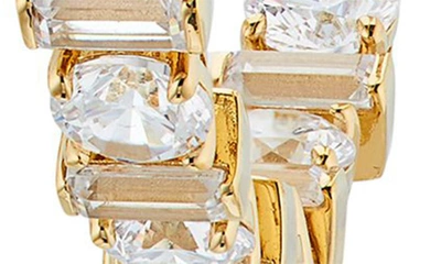 Shop Nadri Gwen Cubic Zirconia Hoop Earrings In Gold
