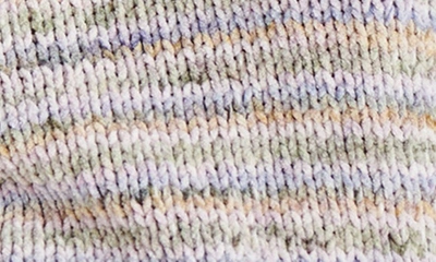 Shop Steve Madden Dana Space Dye Stripe Raglan Crop Chenille Sweater In Lakeshow Lavender