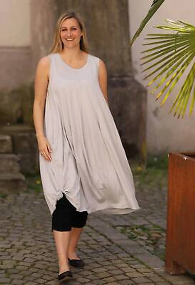 Pre-owned Rundholz Black Label - Tunika Kleid & Dreh - Xl - Ice In Grau