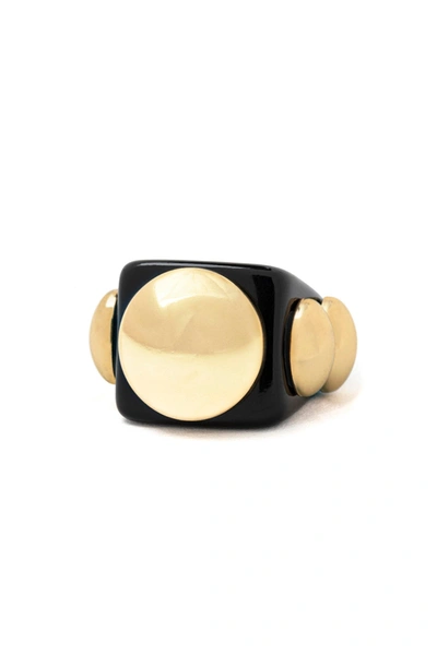 Shop La Manso 'my Ex's Funeral' Ring In Gold, Black