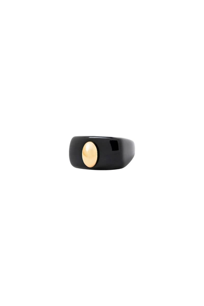 Shop La Manso 'miss Rip' Ring In Gold, Black