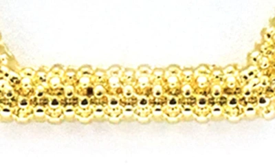 Shop Panacea Textured Hexagon Hoop Earrings In Gold