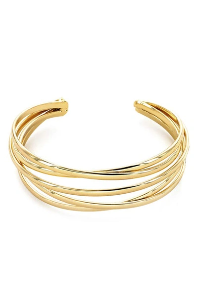 Shop Panacea Layered Cuff Bracelet In Gold