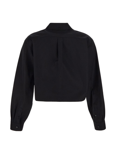Shop Givenchy Cropped Shirt In Black
