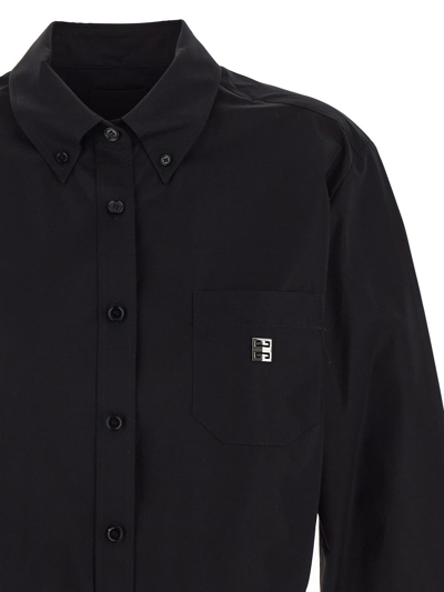 Shop Givenchy Cropped Shirt In Black