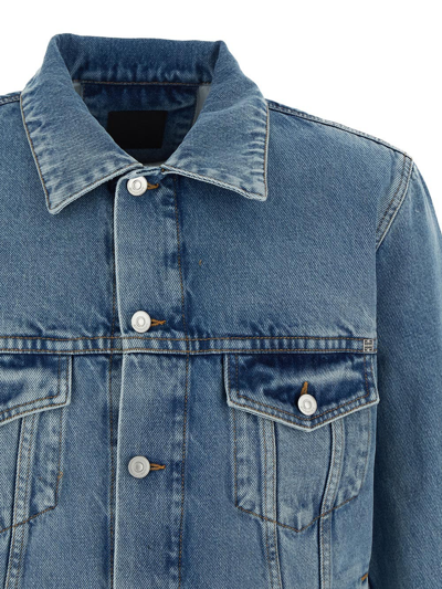 Shop Givenchy Denim Jacket In Blue