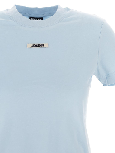 Shop Jacquemus Le T-shirt Gros Grain In Blue