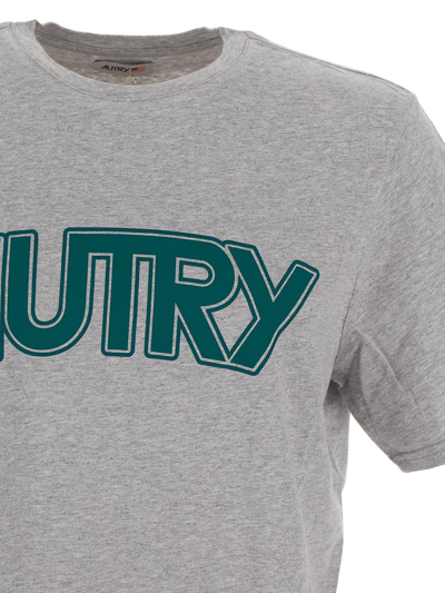 Shop Autry Cotton T-shirt In Grey