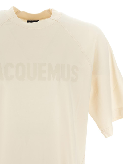 Shop Jacquemus Cotton T-shirt In Beige