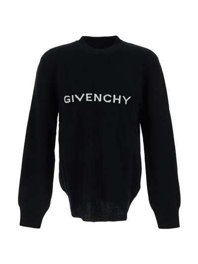 Givenchy Archetype Knitted Wool Sweater In Black