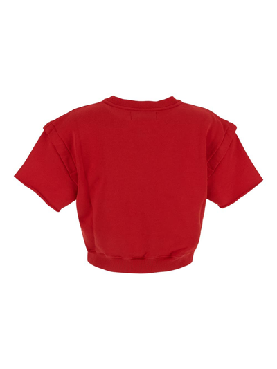 Shop Autry Cotton Sweatshirt In Red