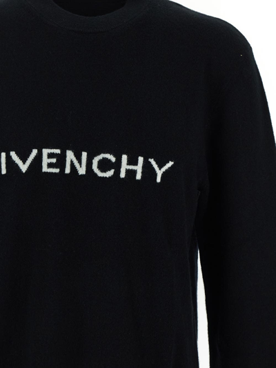 Givenchy Archetype Knitted Wool Sweater In Black