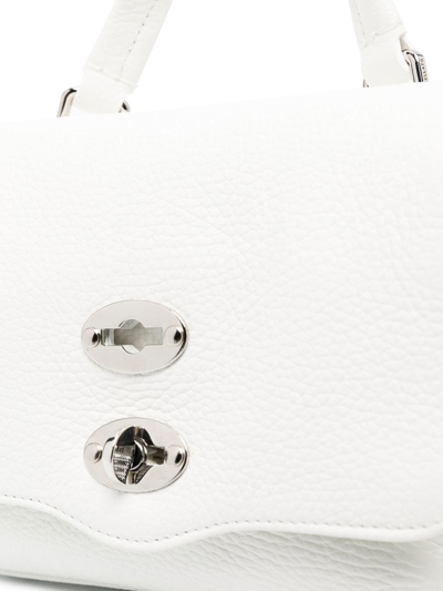 Zanellato Postina Daily Bag In Leather With Studs In White