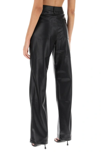Shop Rotate Birger Christensen Embellished Button Faux Leather Pants