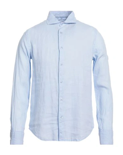 Shop Impure Man Shirt Sky Blue Size Xxl Linen