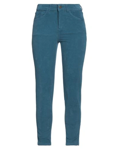 Shop Bsb Woman Pants Slate Blue Size 27 Cotton, Elastane