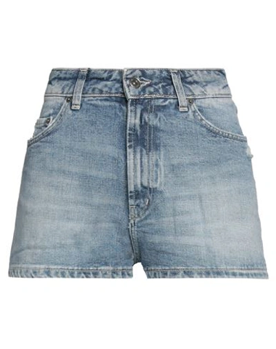 Shop Dondup Woman Denim Shorts Blue Size 28 Organic Cotton