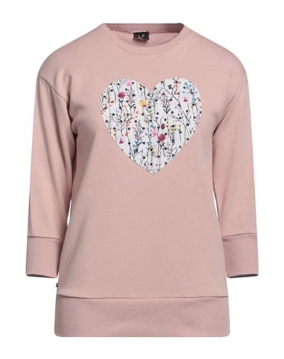 Shop V2® Brand V2 Brand Woman Sweatshirt Pastel Pink Size S Cotton