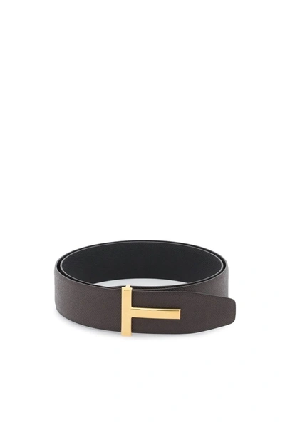 Shop Tom Ford Reversible Belt With T Buckle