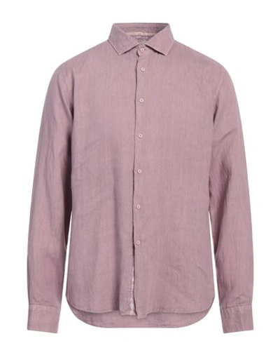 Shop Alessandro Lamura Man Shirt Blush Size L Linen In Pink