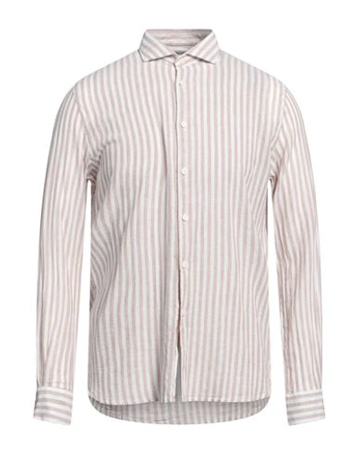 Shop Impure Man Shirt Beige Size Xl Linen, Cotton