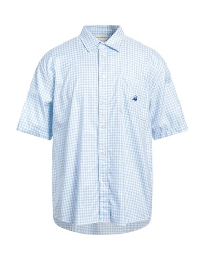 Shop Drôle De Monsieur Man Shirt Azure Size Xl Cotton In Blue