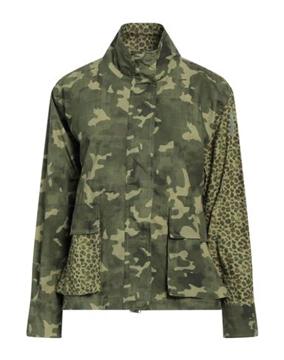 Shop Bomboogie Woman Jacket Military Green Size 2 Cotton
