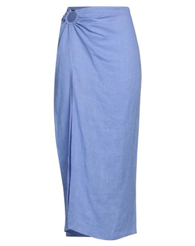 Shop Actualee Woman Maxi Skirt Light Purple Size 10 Linen