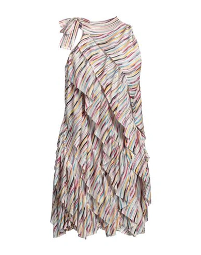 Shop Missoni Woman Mini Dress Magenta Size 8 Viscose, Polyester, Polyamide