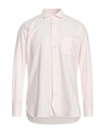 Shop Bagutta Man Shirt Light Pink Size M Cotton