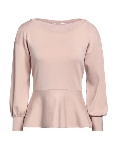 Shop Agnona Woman Sweater Blush Size S Wool, Silk, Cashmere, Polyamide, Elastane In Pink