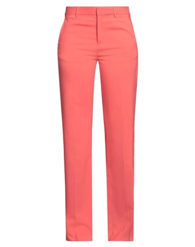 Shop Dsquared2 Woman Pants Coral Size 6 Polyester, Virgin Wool, Elastane In Red
