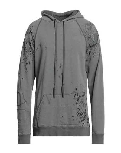 Shop Greg Lauren Man Sweatshirt Grey Size 4 Cotton