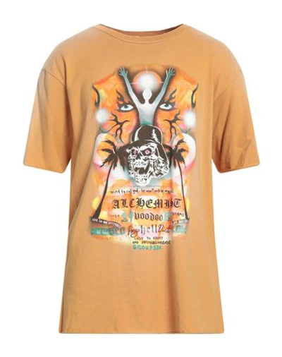 Shop Alchemist Man T-shirt Camel Size Xxl Cotton In Beige