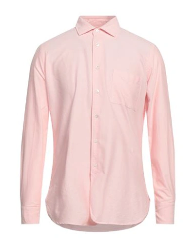 Shop Bagutta Man Shirt Pink Size M Cotton