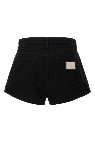 Shop Dolce & Gabbana Women Denim Shorts In Black