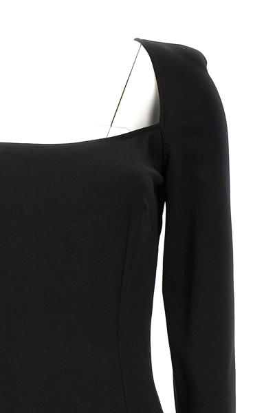 Shop Dolce & Gabbana Women Milan Stitch Dress In Black