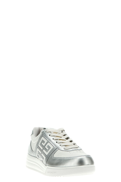 Shop Givenchy Men '4g' Sneakers In Silver