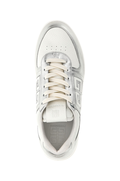 Shop Givenchy Men '4g' Sneakers In Silver