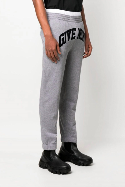 Shop Givenchy Men Logo Embroidery Joggers In Gray
