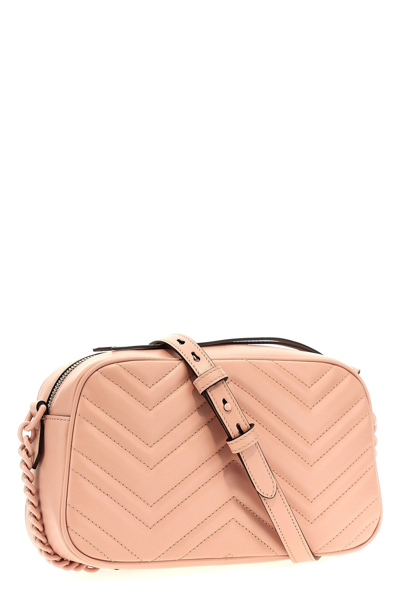 Shop Gucci Women 'gg Marmont' Small Shoulder Bag In Pink