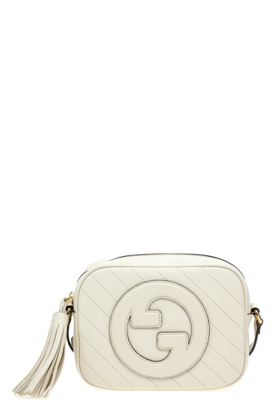 Shop Gucci Women  Blondie Small Crossbody Bag In White