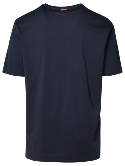Shop Zegna Blue Cotton T-shirt In Black
