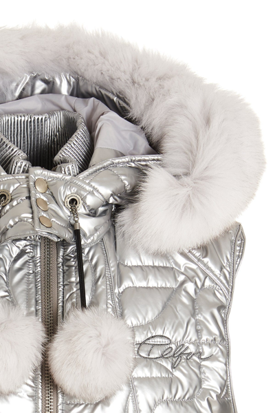 Shop Moose Knuckles Women  X Telfar Vest In Silver