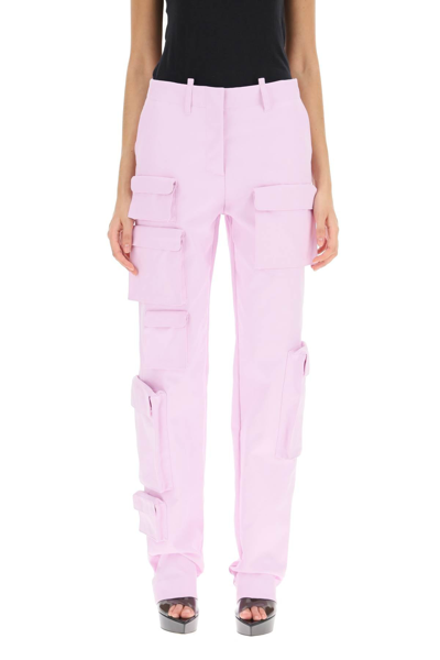 Shop Off-white Gabardine Cargo Pants Women In Pink