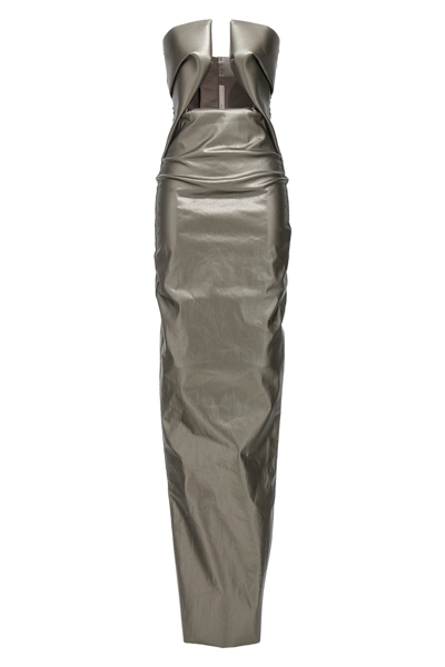 Shop Rick Owens Women 'prown Gown' Long Dress In Silver