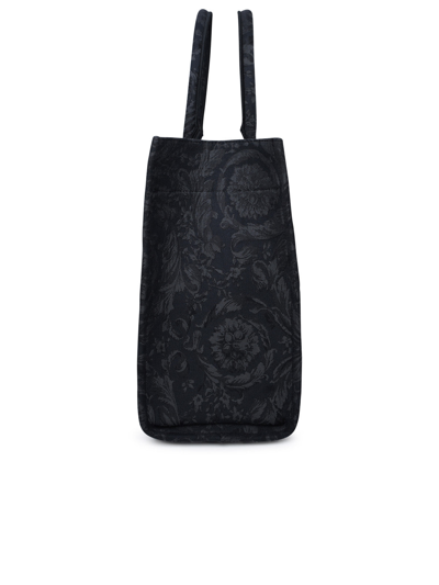 Shop Versace Man  Black Fabric Bag