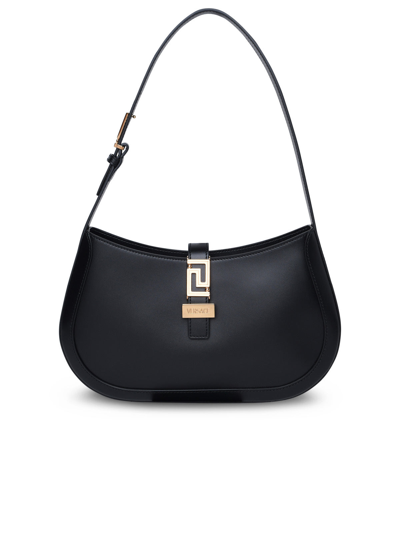 Shop Versace Woman  Black Leather Bag