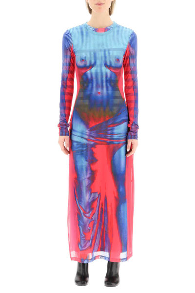 Shop Y/project Y Project Jean Paul Gaultier Body Morph Dress Women In Multicolor